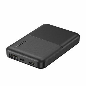 モバイルバッテリー 超薄型 5000mAh モバイル充電器 Type-C UAB-A PSEマーク有 ブラック HIDISC HD-MB5000TABK-PP /1097/送料無料メール便