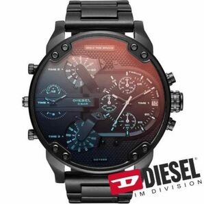 DIESEL ディーゼル ミスターダディ 腕時計 メンズ DZ7395 ステンレス レッド/ブラック クロノグラフ