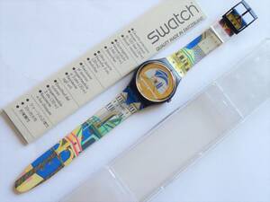 未使用電池交換済 スウォッチ レギュラーモデル Swatch 1992年 バックステージ BACKSTAGE 品番GN120