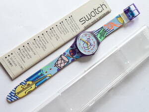 未使用電池交換済 スウォッチ レギュラーモデル Swatch 1992年 チューバ TUBA 品番GV104