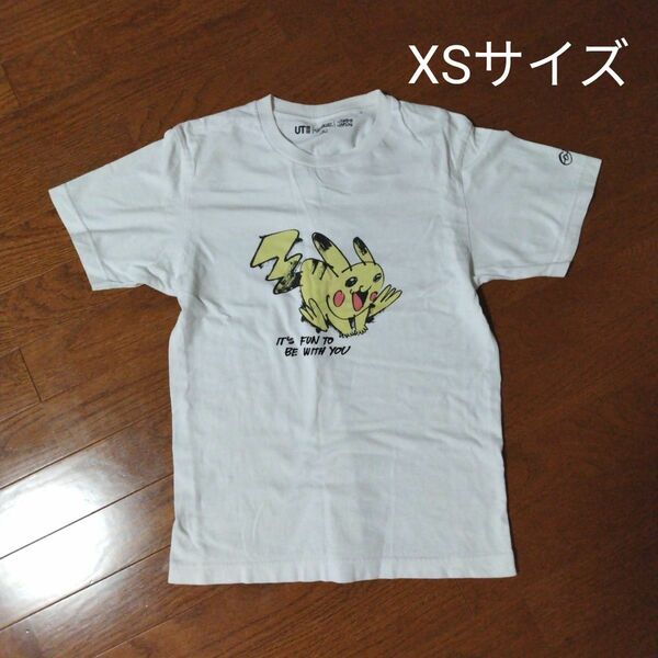 ポケモン　ユニクロ　Tシャツ　ピカチュウ　ミーツアート　XSサイズ 半袖Tシャツ