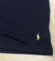 新品★POLO RALPH LAUREN★ポロ ラルフローレン 半袖 Tシャツ S（M～L位） 紺系 Vネック V首 コットン インナー 821670③_画像2