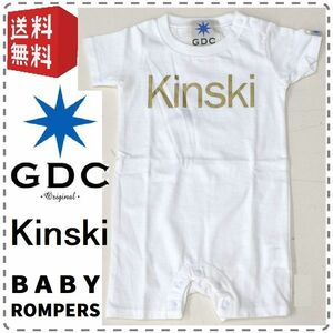 GDC ジーディーシー Kinski ベビーロンパース コットン100% 綿 白 カバーオール インナー Sサイズ 60 送料無料 A066