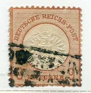 9021◇ドイツ　1872年　紋章・数字　大型盾　9kr　1種　済　SC:$37