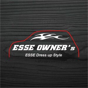 ダイハツ ESSE エッセ ボディライン カッティングステッカー 枠赤 文字白