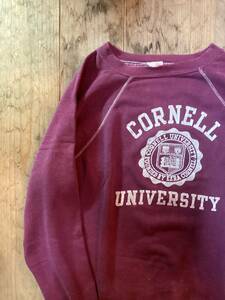 60年代ビンテージ★カレッヂプリント スウェット CORNELL UNIVERSITY 油性プリント JUNK系 アイビー アメカジ チャンピオン ヴィンテージ