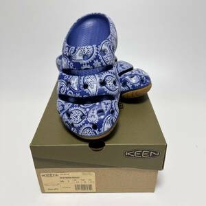 【新品未使用】キーン KEEN ヨギアーツ Yogui Arts クロッグ サンダル レディース 24cm US7 BLUE RAVEN PAISLEY ブルー ペイズリ #noca0257