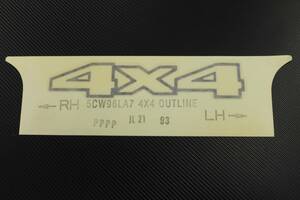 グランドチェロキー ZG ZJ クウォーターラベル デカール 4×4 クライスラー純正 1992-1995 JEEP GRANDCHEROKEE 5CW96LA7 絶版 当時物