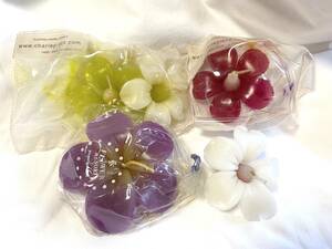  candle * floating aroma candle . flower plumeria 5 piece set unused 