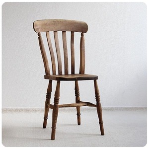 イギリス アンティーク キッチンチェア 木製椅子 インテリア 無垢材 家具 英国「ダイニングチェア」V-634
