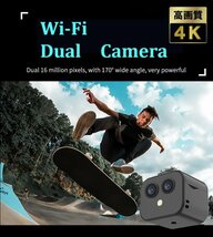 Wi-Fi HD 4K デュアルレンズ カメラ 