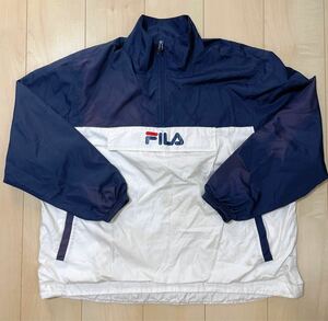 FILA　オールド フィラ　ハーフジップ　アノラックパーカー　ウィンドブレーカー　レディース　LLサイズ