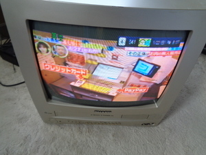 『動作確認済み／ブラウン管』SHARP/シャープ14型ビデオ内蔵テレビビデオVT-14BHI（2000年製）中古品