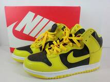 A3038 NIKE DUNK HI SP CZ8149-002 サイズ28.0cm ナイキ スニーカー 靴 黄 黒 中古_画像1