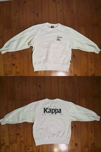 ☆カッパ×ジーユー【Kappa×GU】バック刺繍ロゴ スウェット シャツ プルオーバー トレーナー M 白 ホワイト
