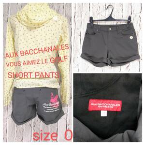 ★送料無料★ AUX BACCHANALES ショートパンツ オーバカナル ゴルフウェア レデース ハーフパンツ size ０