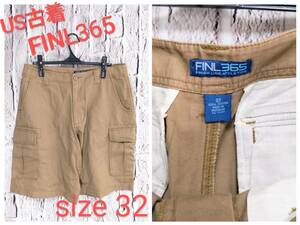 ★送料無料★ ＵＳ古着 FINL365 ハーフパンツ カーゴパンツ メンズ ショーツ size 32