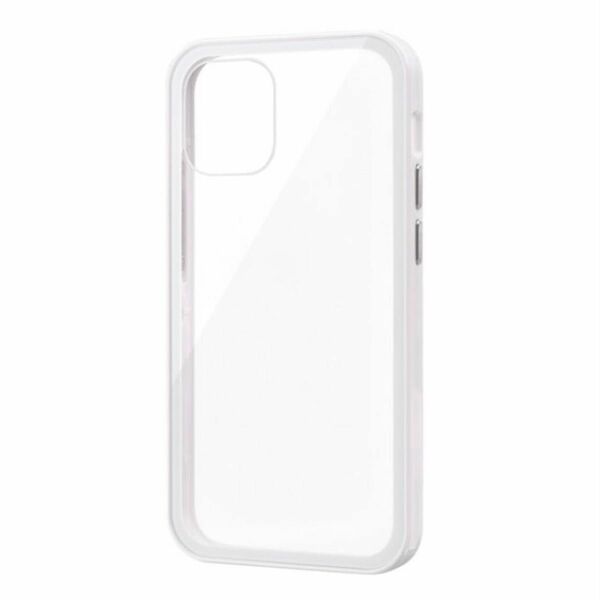 新品 iPhone 12 mini ガラスハイブリッドケースSHELL GLASS Color ホワイト
