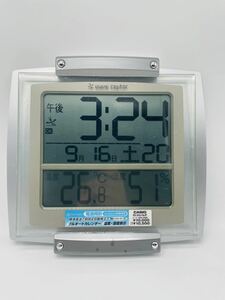 CASIO カシオ 壁掛け 電波時計 ID-24J 温度 湿度表示 カシオ 動作品 デジタル電波時計 壁掛け時計