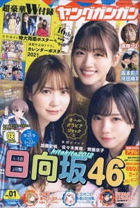 ■新品 付録ポスター日向坂46(加藤史帆・齊藤京子・佐々木美玲・濱岸ひより・高本彩花・河田陽菜)　※未開封 ■ヤングガンガン 2021年1/1号