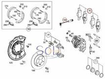 リア ブレーキパッド左右 + パッドセンサー1本 セット ベンツ W218 CLS220 CLS350 CLS400 CLS550 0044204420 2115401717 出荷締切18時_画像2