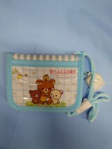 新品☆リラックマ 二つ折り財布ストラップ付き 子供キッズ_画像1