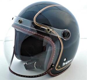 送料無料　Brighton　traditional　Jet　Helmet　ジェット　ヘルメット　ロイヤルネイビー　57 ～60cm　M　L　ヒートグループ