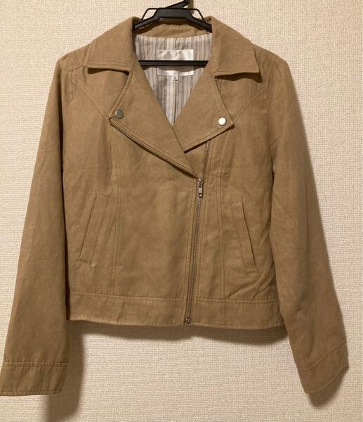068かけ 薄手スウェード生地 ライダースジャケット