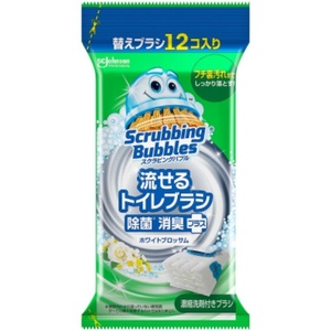 スクラビングバブル流せるトイレブラシホワイトブロッサム替え