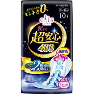 エリス朝まで超安心400(特に心配な夜用)羽つき10コ × 12点