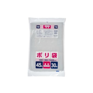 JNL483 poly bag 45L transparent 30 sheets 