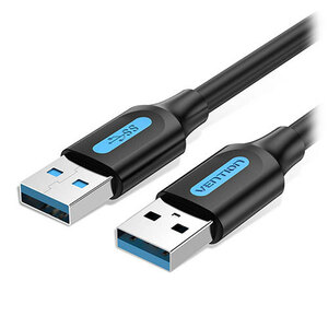 VENTION USB 3.0 A Male to A Male ケーブル 2m Black PVC Type CO-7408