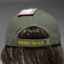 帽子 メンズ ミリタリー キャップ ROTHCO ロスコ ブランド BORDER PATROL 刺繍 オリーブ_画像4