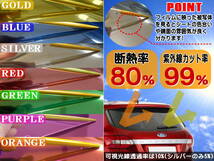 切売ミラーフィルム (大) 緑 幅1m長さ1m～ 業務用 切り売り 鏡面カラーフィルム マジックミラー 飛散防止 窓ガラス ウインドウ グリーン_画像3