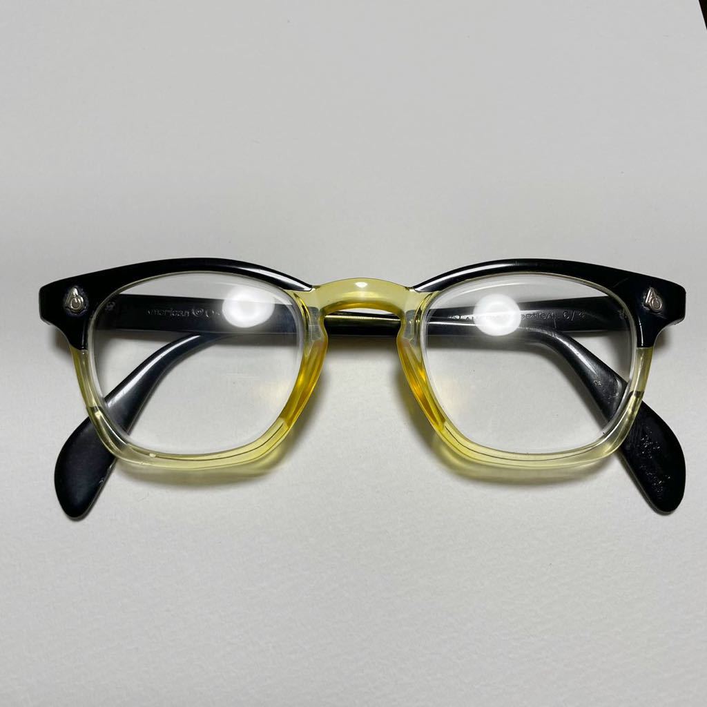 1950s AMERICAN OPTICAL 46/24 2 TONE メガネ-