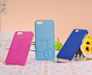 新品★2枚set☆ iPhone5/5s/SE1 メッシュハードケース　軽量*散熱 PK+HPK