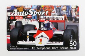* unused *Auto Sport series No8 A.Prost&Marlboro McLaren MP4/3 50 frequency telephone card telephone card unused postage 84 jpy 