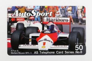 ★未使用★Auto Sport シリーズNo8 A.Prost＆Marlboro McLaren MP4/3 50度数 テレホンカード テレカ 未使用 送料84円