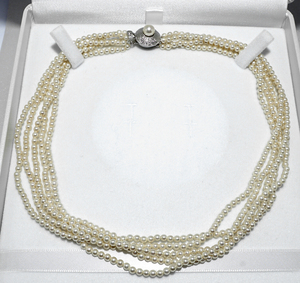 ◆貝パール 最高級 41cm SV 5連 ネックレス 19cm 4連 ブレスレット 41.1g 宝石 ジュエリー jewelry