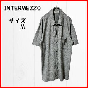 INTERMEZZO インターメッツォ メンズ 半袖シャツ グレー系 Mサイズ