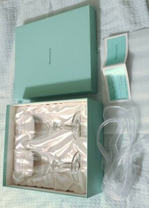 未使用 デパートの中のティファニーにて購入 TIFFANY＆Co. ワイングラス タンブラー 切子 ペアグラス ピルスナー アトラス 箱付