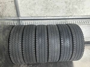 DUNLOP 225/80R17.5 123/122L DECTES SP001 東海発スタッドレス6本セット、9.01mm2本、10.06mm4本