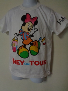 希少! JAL DISNEY ON TOUR 日本航空×ディズニーオンツアー 半袖Tシャツ キッズ ミニー ホワイト