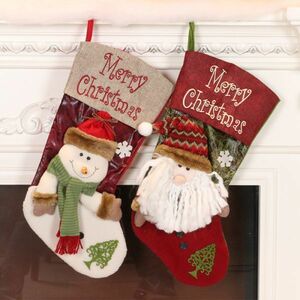 クリスマス　靴下　プレゼント袋 クリスマスプレゼント クリスマスツリーストラップ 子供　キッズ 2個セット R497