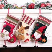 クリスマス　靴下　プレゼント袋 　クリスマスプレゼント クリスマスツリーストラップ 子供　キッズ　3個セット R503_画像1
