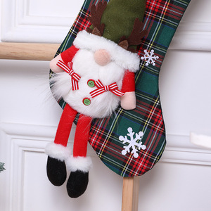 クリスマス　靴下　プレゼント袋 プレゼント袋 クリスマスプレゼント クリスマスツリーストラップ 子供　キッズ 2個セット　R494