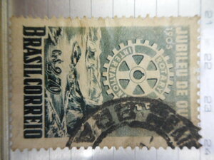 切手　古い切手　記念 切手　世界の切手 飛行機 等 POSTAGE STAMP BRASIL CORREIO ROTARY INTER NATIONAL JUBILEU DE ーSー045