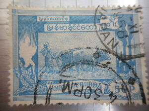 切手　古い切手　記念 切手　世界の切手 飛行機 等 POSTAGE STAMP 50P UNION OF BURMA ーSー046