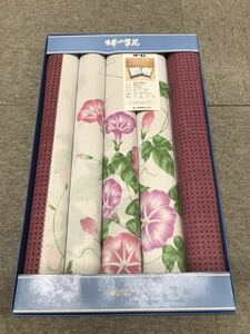 Y towel 3* unused! Showa Retro * zabuton cover 5 pieces set in box .... pattern pretty 55×59cm zabuton peace . interior tatami present condition 