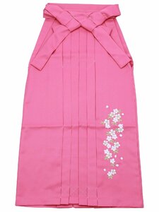 ◆袴 女性用◆刺繍 無地 はかま 単品 LLサイズ 紐下99cm hs-103 (7ピンク)【レディース 行灯袴 スカートタイプ 卒業式 謝恩会】